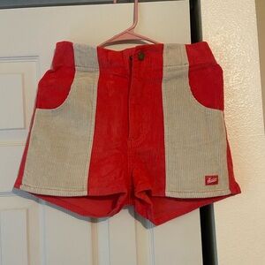 Hammies red/sand two tone retro shorts size 28